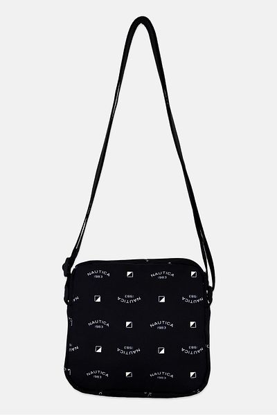 Nautica Women Brand Logo Crossbody Bag 17 H x 17 L x 5 W Cm, Black