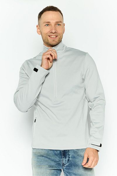 Lyle & Scott Men High Neck Brand Logo Long Sleeves Sweatshirt, Grey