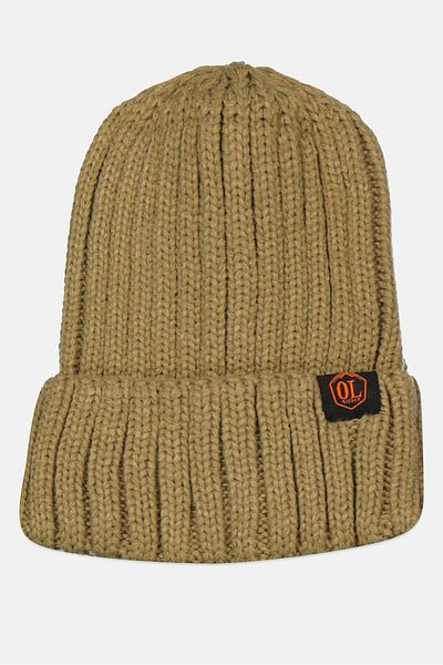 Outdoor Life Men Brand Logo Knitted Beanie, Green