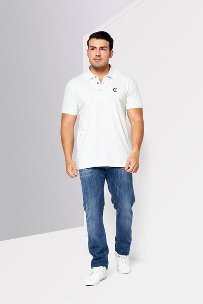 Cerruti 1881 Men Regular Fit Embroidered Logo Short Sleeve Polo Shirts, Mint Green