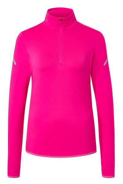 Tchibo Women Mock Neck Long Sleeve Solid Sweatshirt, Pink