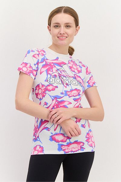 adidas Women Sportswear Fit Short Sleeves Outdoor Top, White