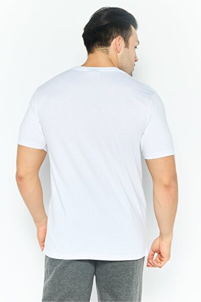 Ellesse Men Sportswear Fit Short Sleeves Brand Logo Outdoor T-Shirt, White