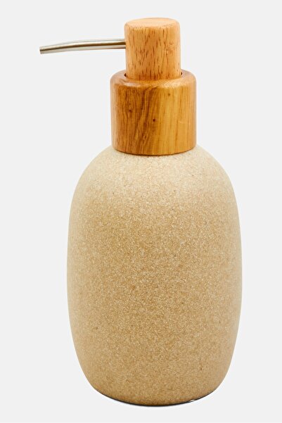 Muy Mucho موزع صابون بلون الحجر، مجموعة بيج