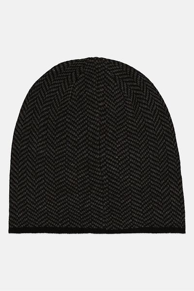 VAN HEUSEN Men Knitted Beanie, Black
