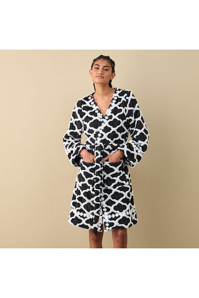 FAV Textured Robe with Tie-Up Belt and Pockets
