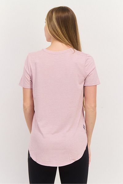 SKECHERS Women Sportswear Fit Short Sleeve Training Top, Pink