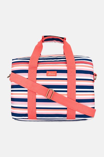 Joules Stripe Cooler Bag 29 H X 18 L X 24 W Cm, Pink Combo