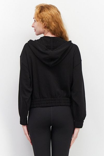 Puma Women Sportswear Fit Hooded Long Sleeve Brand Logo Sweatshirt, Black