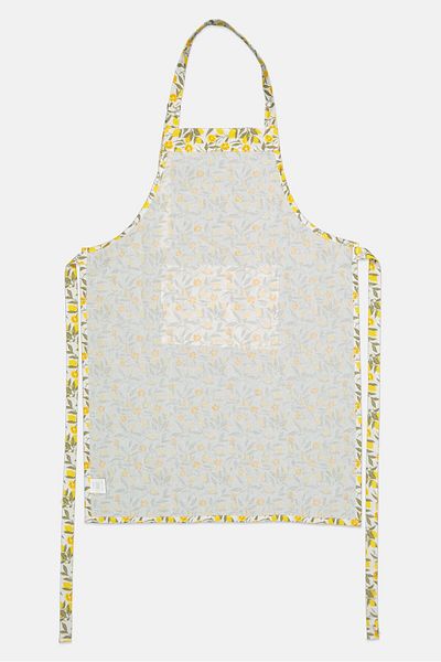 Muy Mucho Floral Print Adjustable Kitchen Apron, Beige Yellow Combo