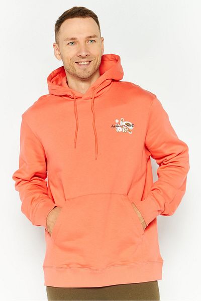 Lyle & Scott Men Hooded Long Sleeve Printed Sweatshirt, Orange