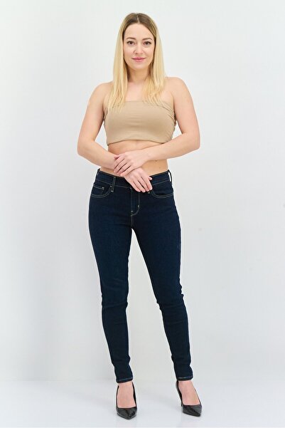 Levi's Women Skinny Fit Mid Rise Stretch Jeans, Navy