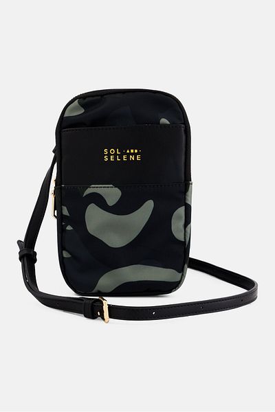 Sol and Selene Women Brand Logo Cross Body Bag 23 H x 16 L x 4 W cm, Olive
