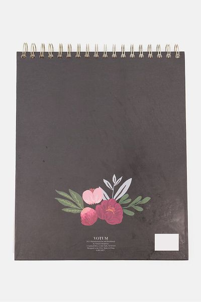 Votum Floral Print Sketch Note Books, Black