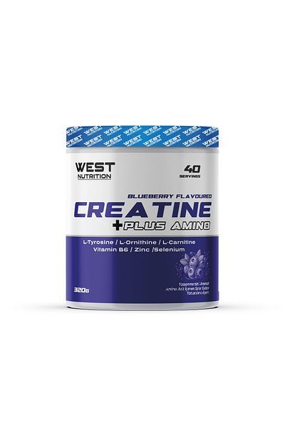 West Nutrition Kreatin Plus L-Tyrosine L-Ornitine 320 g Blueberry Flavored