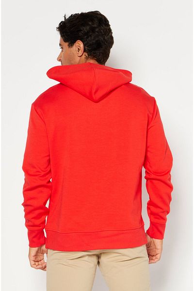 Michael Kors Men Hooded Brand Logo Long Sleeves Sweatshirt, Red
