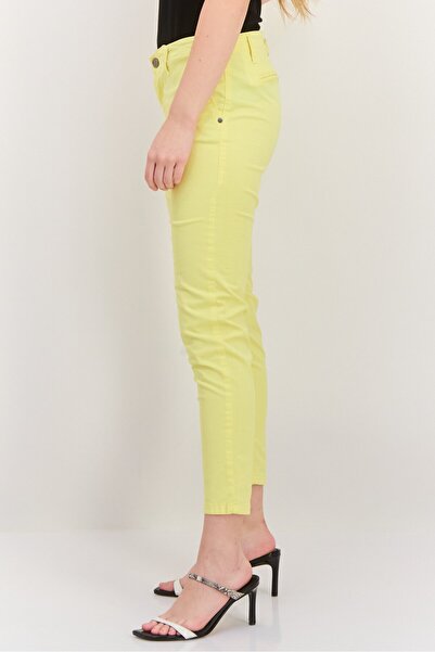 Colmar Women Regular Fit Solid Straight Leg Pants, Yellow