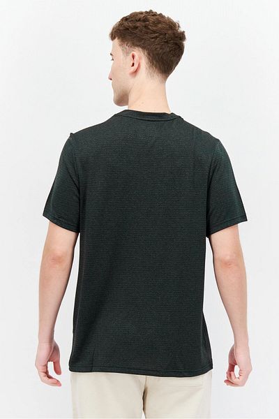 Reebok Men Sportswear Fit Short Sleeve Training T-Shirt, Dark Melange Green