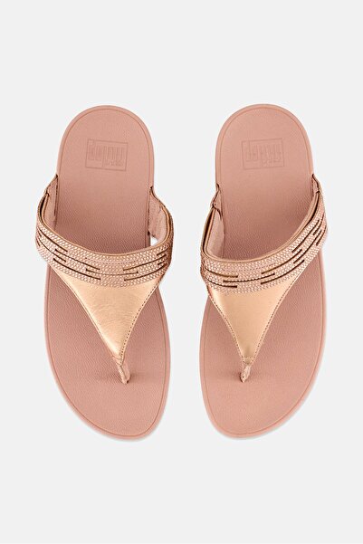 Fitflop Women Lulu Lasercrystal Slip On Sandals, Peach