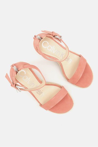 Calvin Klein Women Noshela Medium Adjustable Wedges, Pink