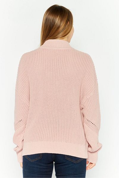 Hugo by Hugo Boss Women High Neck Textured Sweater, Pink