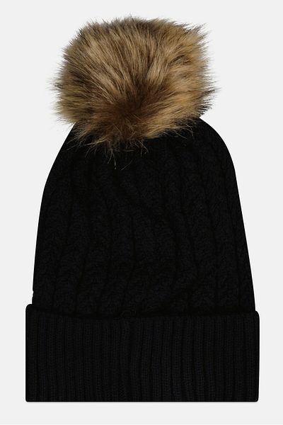Adrienne Vittadini Kids Girl Textured Beanie, Black