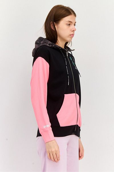 Aape By A Bathing Ape Women Hooded Long Sleeves Brand Logo Sweatshirt, Black