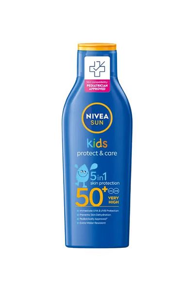 NIVEA SUN Kids Moisturizing Sun Lotion, UVA & UVB Protection, SPF 50+, 200ml