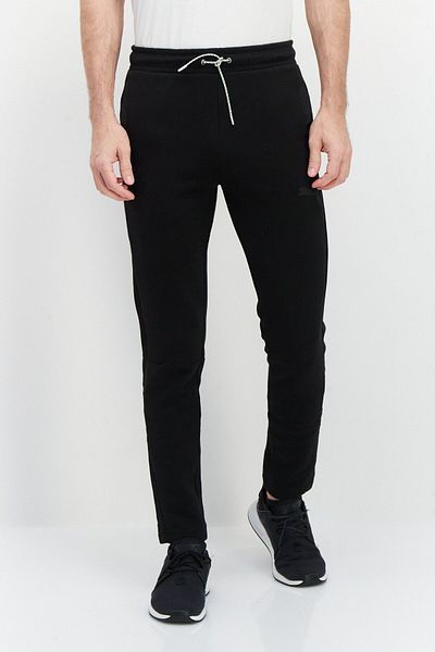 Puma Men Slim Fit Drawstring Brand Logo Track Pants, Black