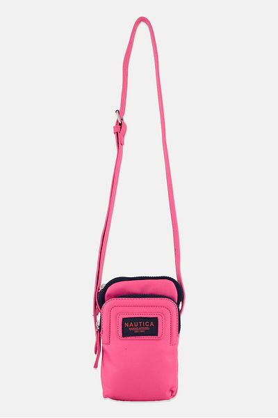 Nautica حقيبة كروس بودي بشعار العلامة التجارية للنساء 21 ارتفاع × 14 طول × 4 عرض سم، وردي