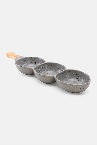 Ladelle Ceramic Sanctuary Terrazzo Serve Stick, Grey