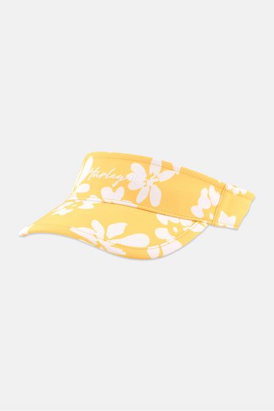 Hurley Women Floral Print Visor Cap, Yellow