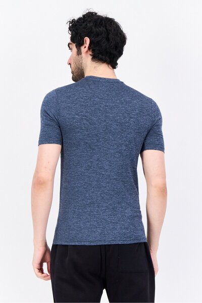 SKECHERS Men Sportswear Fit Short Sleeve Outdoor T Shirt, Blue