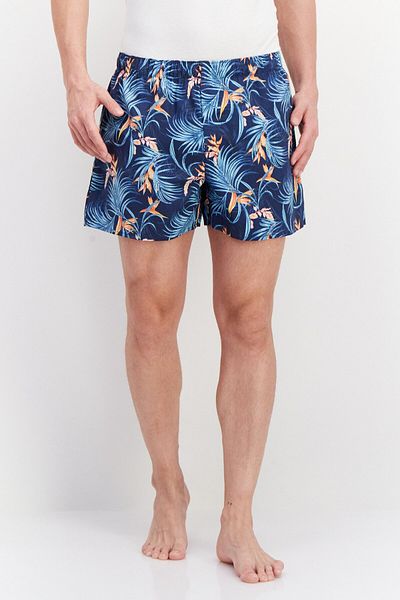 Caribbean Joe Men 3 Pcs Allover Print Woven Boxers, Turquoise Combo