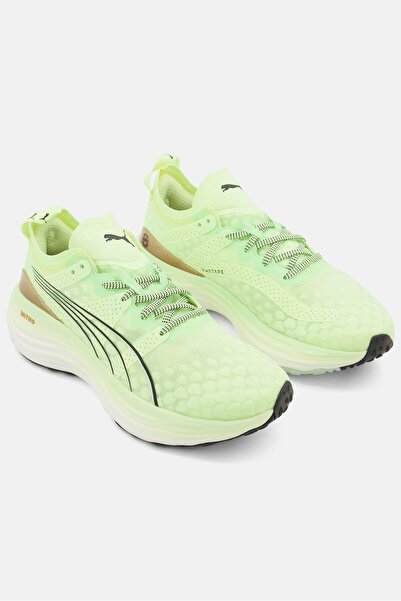 Puma حذاء الجري ForeverRun Nitro للنساء برباط، باللون الأخضر الليموني