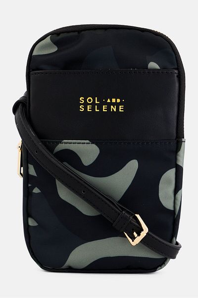 Sol and Selene Women Brand Logo Cross Body Bag 23 H x 16 L x 4 W cm, Olive