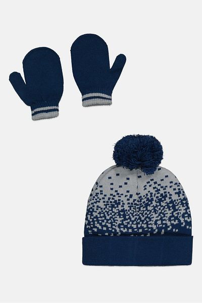 PJ Masks Toddlers Boy 2 Pcs Beanie And Winter Gloves, Navy