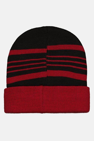 Royal Deluxe Men Sherpa Lined Striped Beanie, Assorted