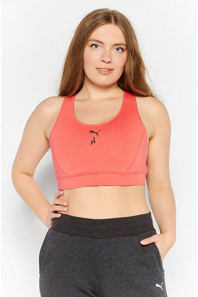 Puma Women Sportswear Fit Training Sport Bra, Coral