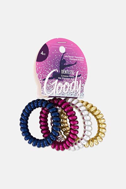 Goody ربطات شعر جيلي للنساء مكونة من 4 قطع على شكل ذيل حصان، لون فوشيا