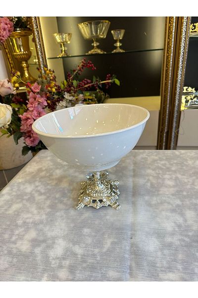 MaviDamla 26cm Silver Casting Foot Pit Bowl
