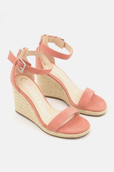 Calvin Klein Women Noshela Medium Adjustable Wedges, Pink
