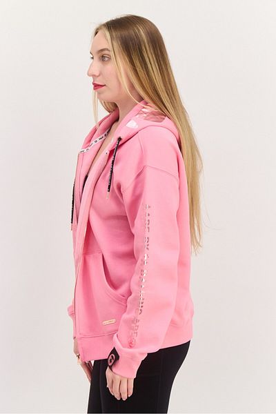 Aape By A Bathing Ape Women Graphic Print Long Sleeve Hooded Sweatshirt, Pink