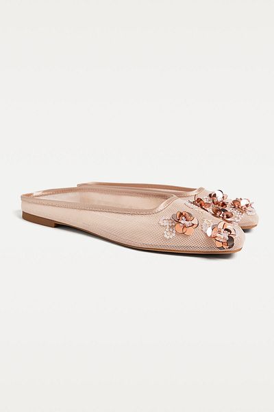 Stradivarius Flat floral mules