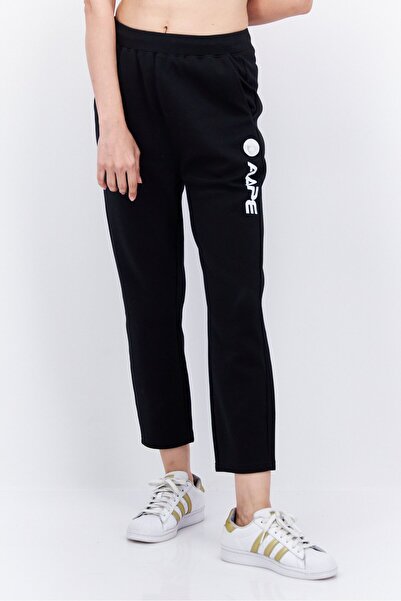 Aape By A Bathing Ape Women Regular Fit Brand Logo Sweatpants, Black