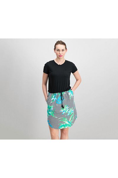 Ralph Lauren ContrasT-shirtdress, Black Combo