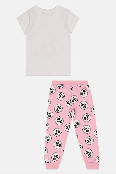 Dreamworks Kids Girl 2 Pcs Short Sleeve Graphic Print Pyjama Set, Pink