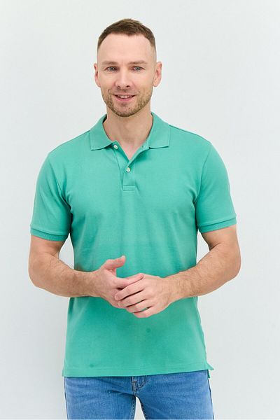 GAP Men Regular Fit Short Sleeve Plain Polo Shirt, Green