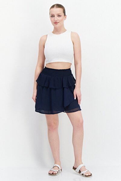Pepe Jeans Women Plain Mini Skirts, Navy