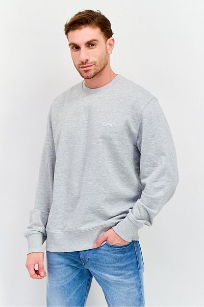 Esprit Men Crew Neck Long Sleeve Heather Sweatshirt, Grey